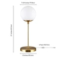 thumbnail image 5 of Allora Contemporary 21" Metal Globe and Stem Table Lamp in Brass Finish, 5 of 9