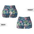 thumbnail image 5 of Haiem Colorful Flowers No Front Seam Biker Shorts for Women Yoga Workout Gym Bike Shorts with Tummy Control Moisture-Wicking-XX-Large, 5 of 9