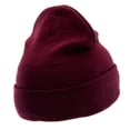 thumbnail image 3 of Moto Bike Embroidered 12 Inch Long Knitted Beanie - Maroon OSFM, 3 of 5