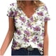 thumbnail image 1 of Camisetas con estampado floral con cuello en V para mujer Blusas femeninas cómodas a la moda Tops OAVQHLG3B Store  lin121212, 1 of 4