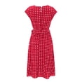 thumbnail image 3 of WILLBEST Vestido Largo Informal Fluido con Cinturón y Estampado de Lunares para Mujer, Ideal para Vacaciones Diarias, Primavera, Verano y Otoño. Grande, 3 of 3
