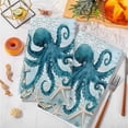 thumbnail image 3 of Octopus Blue Microfiber Kitchen Towel, Coastal Starfish Nautical Anchor Flower Soft Absorbent Dish Towels, Quick Drying Washable Dishcloths for Kitchen Cleaning, Drying Dishes, 18x28 Inches, 3 of 9