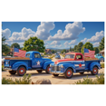 thumbnail image 3 of Vintage Truck Banner Patriotic Stars Stripes Design Pickup Decoration Outdoor Display for Car Enthusiasts National Holidays, 3 of 8