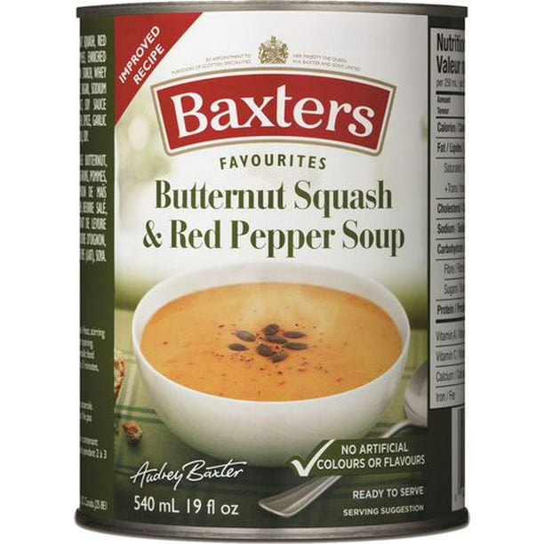 Baxters Favourites soupe à la courge et aux poivrons rouges, 540 ml soupe à la courge