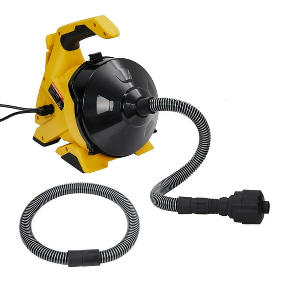 Drain Cleaner Machine 30Ft x 3/10In, Auto-feed Electric Drain Auger for 3/4In - 2In Pipes, for Tubs, Showers, afor Sinks, Floor Drains