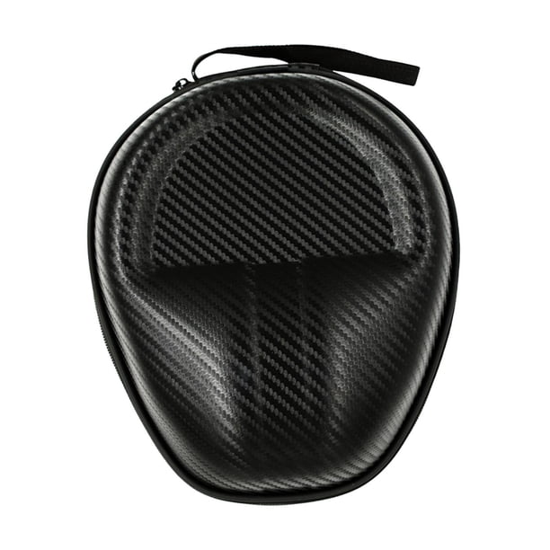 Estuche de auriculares estuche de viaje con cremallera suave de protección de la bolsa ligera cubierta de auriculares bolsita de almacenamiento dura Negro