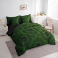 thumbnail image 2 of Homewish Hipple Sugar Skull 7-Piece King Bedding,Boho Damask King Bed in a Bag,Green,Halloween Horror Bed Set,Black Reversible, 2 of 8