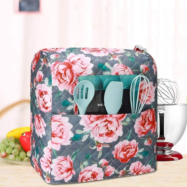 Stand Mixer Cover, Kitchenaid Mixer Cover with Beautiful Flowers  Print,Mixer Cover Compatible with 6-8 Quart Kitchenaid Mixers/Hamilton  Mixers/All