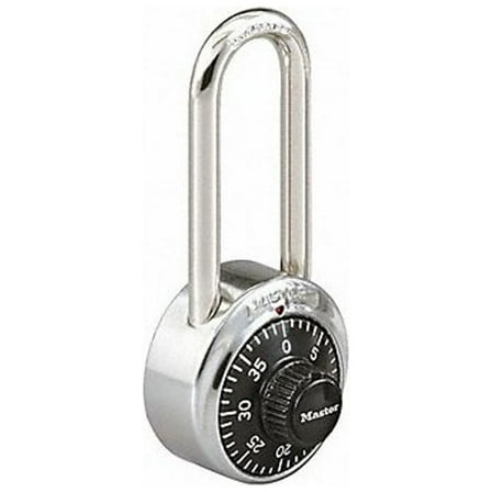 Master Lock Combination Padlock, Front, Black/Silver 1525LH