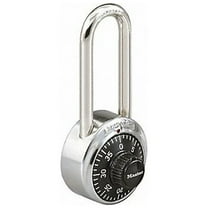Master Lock Combination Padlock, Front, Black/Silver 1525LH