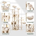 thumbnail image 2 of Árbol para Gatos Meecal Resistente de 215 cm para Gatos de Interior Beige, 2 of 7