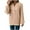Khaki, variant on Otntypg Waffle Knit Sweatshirts for Women Loose Fit Casual Athletic Long Sleeve Button V Neck Henley Shirts Trendy Oversized Baggy Tunic Tees Pullover Tops Khaki L