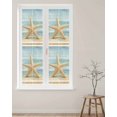 thumbnail image 2 of Window Privacy Film Coastal Beach Stained Glass Window Film Decorative Sun Block Window Cover Summer Retro Ocean Wave Starfish Window Clings Static Adhesive Sticker for Bathroom 17.7"x78.7", 2 of 6