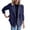 Blue, variant on Clearance! Ogiraw Blazers For Women Business Casual Women's Lapel Button Knitted Patchwork Sleeve Casual Coat Cropped Double Breasted Suit Sweater For Women Women'S Blazers & Suit Jackets Black