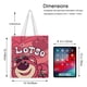 thumbnail image 5 of Lotso Bear Bolso de tela con estampado de lienzo para mujer, bolsa de compras reutilizable y estética, con cremallera interior, regalo para mujer, 35 × 40 cm., 5 of 6