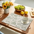 thumbnail image 5 of Placemats Set of 4, Pastoral Flowers Green Place Mats Farmhouse Floral Tablemats Washable Placemat Table Decoration for Kitchen Table Dinner Party Home Decor Indoor Outdoor 13x19 Inch, 5 of 9