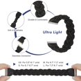 thumbnail image 3 of Wearlizer Stretchy Braided Band for Fitbit Versa 3/Sense Slim Elastic Woven Strap Black Size XS, 3 of 6