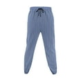 thumbnail image 4 of YLSDY Men Sweatpants Summer Stripe Casual Sports Pants Drawstring Waist Athletic Loose Fit Mens Pants Baggy Sweatpants Blue S, 4 of 4