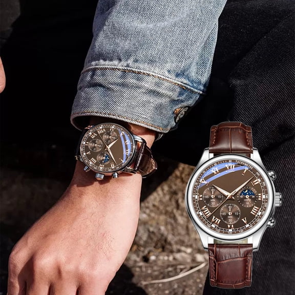Watch for Men Waterproof Business Watch Quartz Sports Watch Casual Belt Men's Watch Men's Watch Men's Casual Outdoor Business Watch Elegant Gifts for Men