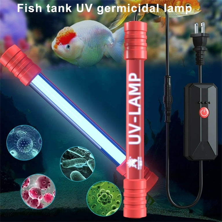 Fdit Stérilisateur UV Aquarium, 13W Lampe UV Submersible Lumière
