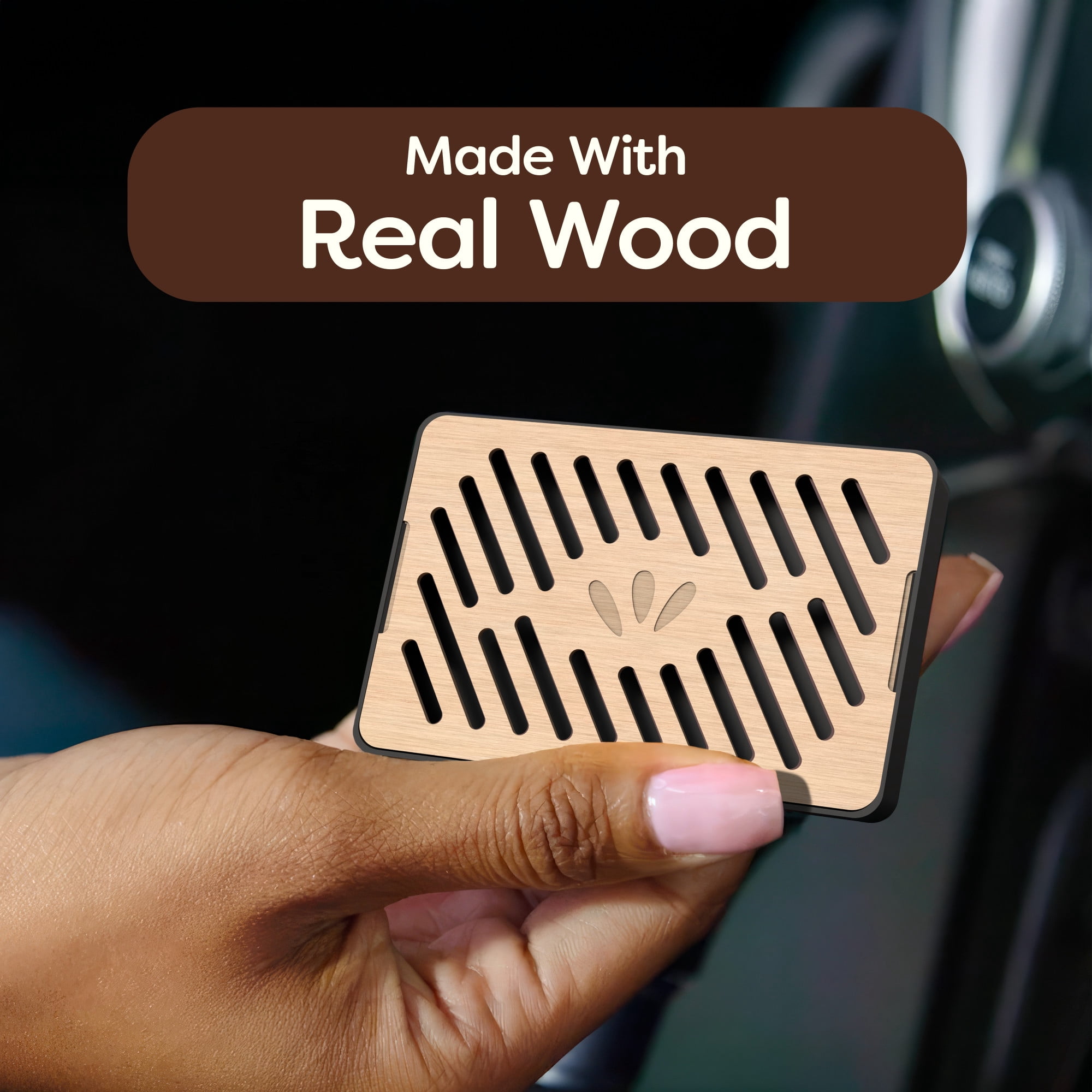 Refresh Your Car Visor Clip Car Air Freshener, Teakwood Cabin Scent (1 Count),  Blends Warm, Earthy Spice with Hints of Wood, Leather and Vanilla