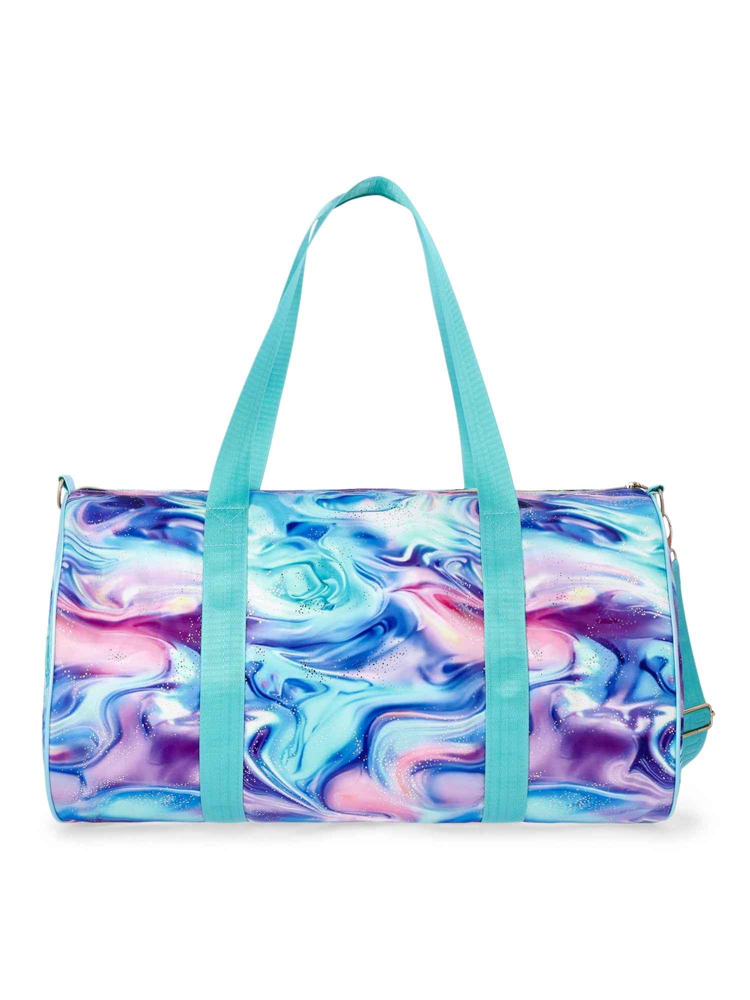Justice Girls Print Round Duffle Bag, Blue