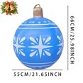 thumbnail image 3 of Bola inflable navideña de PVC de 55 cm, bola decorativa para árbol de Navidad, bolas gigantes grandes de PVC, juguete para fiesta de Año Nuevo, adornos para patio, 3 of 5