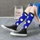 thumbnail image 5 of Balery Blue And White Polka Dot Calcetines novedosos Calcetines deportivos Calcetines hasta la rodilla Calcetines de algodón Calcetines originales y geniales, 5 of 6