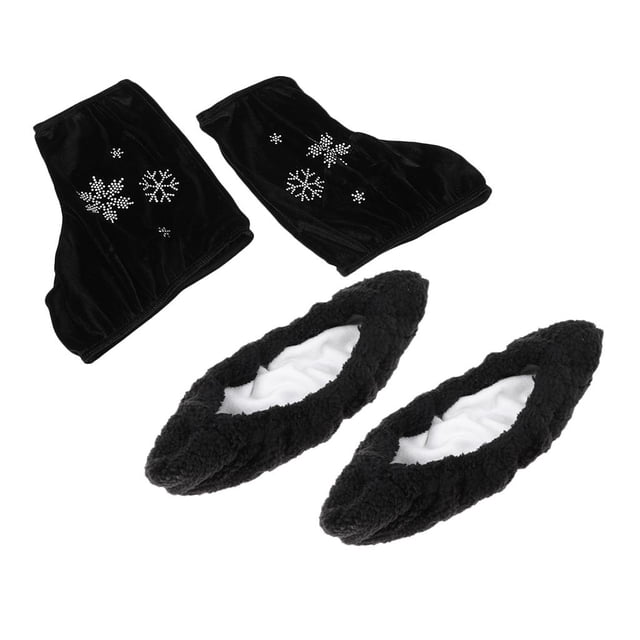 2x Cubre Botas Cubierta de Patín de Hockey + 2x Funda para de Patinaje Artístico Cola Cubierta de bota de patinaje artístico