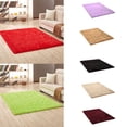 thumbnail image 2 of Worallymy Living Room Bedroom Rug Antiskid Soft Carpet Long Hair Yoga Floor Mat Bedside Cartpet Water Washable Rose Red, 2 of 9
