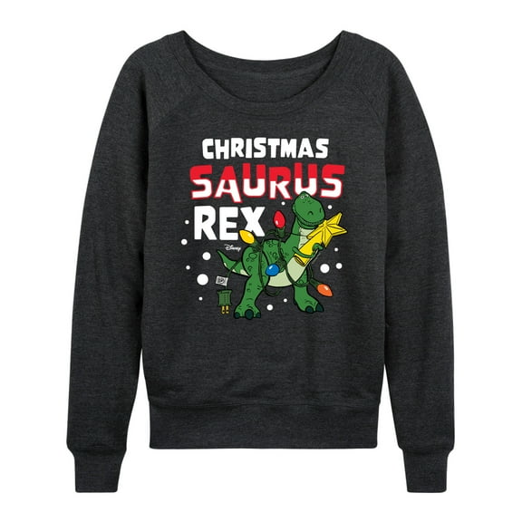 Toy Story - Christmas Saurus Rex - Women's Lightweight French Terry Long Sleeve Shirt