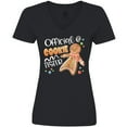 thumbnail image 3 of Inktastic Official Cookie Tester Cute Gingerbread Women's V-Neck T-Shirt, 3 of 5