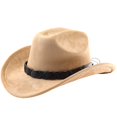 thumbnail image 1 of Western Frontier Cowboy Hat Curved Brim for Outdoor Adventures Travel Riding Country Style Everyday Wear Crafted Accessory, 1 of 3