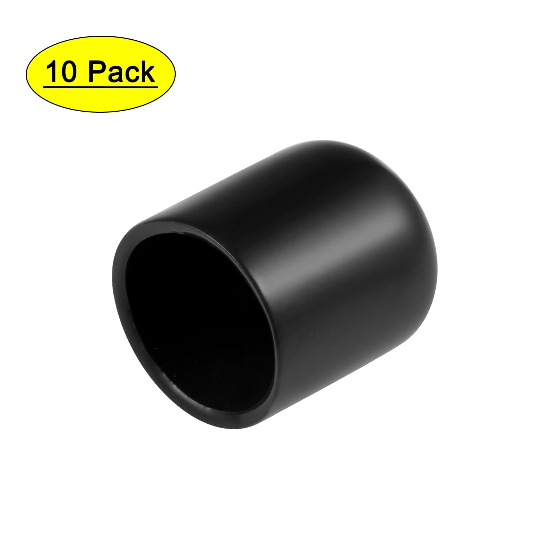 Uxcell 18mm ID Black Screw Thread Protectors Vinyl End Caps 10 Pack
