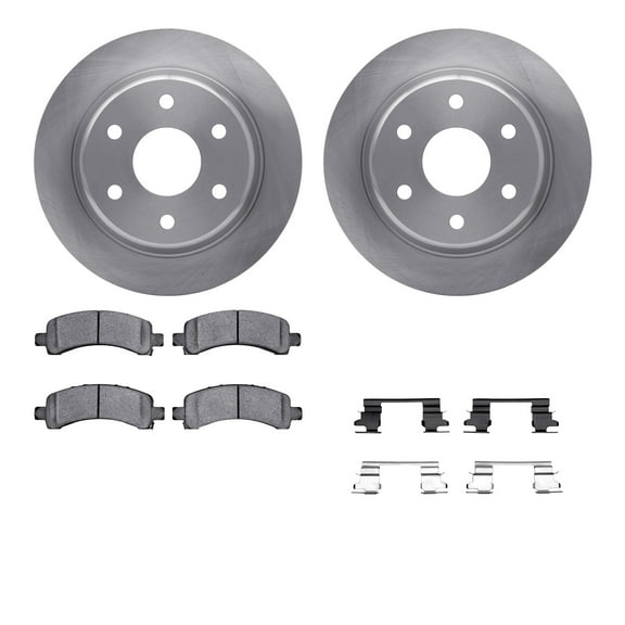 Dynamic Friction Company Rear Brake Rotors with 5000 Advanced Brake Pads includes Hardware 6512-48271