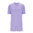 thumbnail image 7 of fatyb Women's Pajama Sets 2 Piece Short Sleeve Casual T-Shirts Sleepwear Shorts Matching Lounge Outfits, 7 of 7