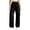 Black, variant on Capris for Women Casual Summer Wide Leg Crop Pants Loose Comfy Drawstring Yoga Jogger Capri Pants with Pockets(Blue/XL)