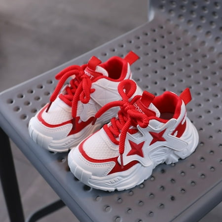 

Kids Hiking Shoes Toddler Boys Shoes Warm Boys Sneakers Boys Athletic Shoes Girls Tennis Shoes Cute Toddler Sneakers Girls fashion new cute casual comfortable breathable sports shoes Red 22