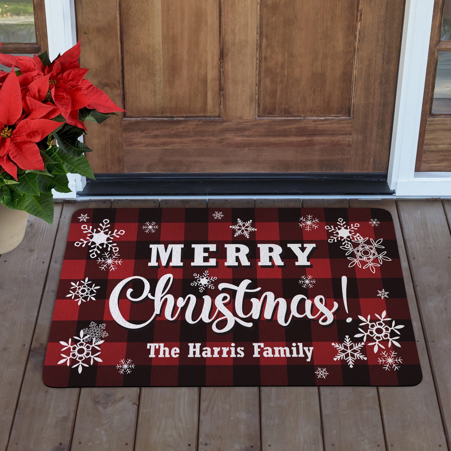 Personalized Cozy Christmas Doormat Walmart Com