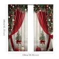 thumbnail image 3 of Christmas Curtains 59 x 65 Inch Winter Bedroom Window Drapes Tree Xmas Curtains for Living Room Curtain for Farmhouse Bathroom Kitchen Village(Classic), 3 of 3