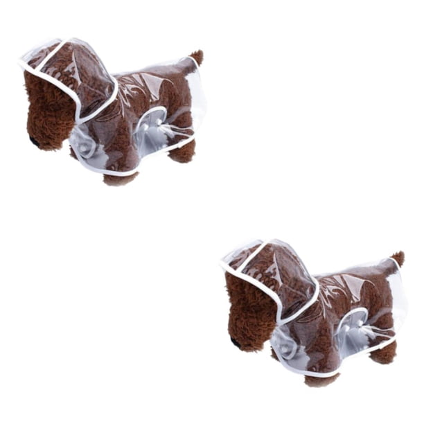 Billuyoard Chubasquero impermeable para mascotas para cachorros, hebillas de doble , ropa transparente de secado rápido, chaqueta, marco blanco S marco blanco S 2Conjunto
