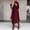 Wine, variant on LEKODE Women Fashion Belted Wool Trench Coat Notched Lapel Pea Coats Winter Warm Jackets with Pockets Wine L