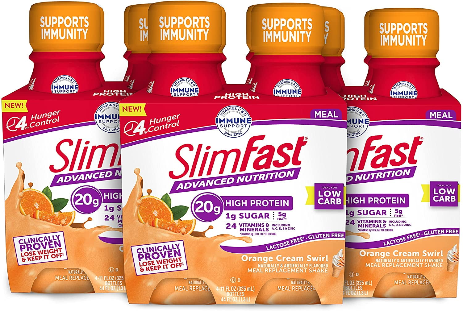 SlimFast Advanced Nutrition High Protein Meal Replacement Shake, Orange