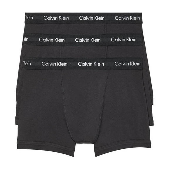 Calvin Klein Men's Cotton Stretch 3-Pack Boxer Brief, 3 Black, XL