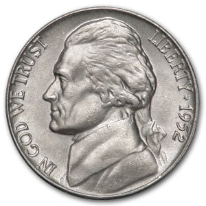 Jefferson Nickel Bu Roll - 1952 Jefferson Nickel BU