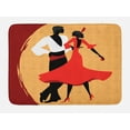 thumbnail image 1 of Spanish Bath Mat, Spanish Dancers in Folk Dress Silhouettes Passion Performance Lovers Vintage Design, Plush Bathroom Decor Mat with Non Slip Backing, 29.5" X 17.5", Multicolor, by Ambesonne, 1 of 2