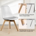 thumbnail image 4 of Dining Chairs Set of 4 Mid-Century Modern Dinning Chairs, Living Room Bedroom Outdoor Lounge Chair PU Leather Cushion and Wood Legs, 4 of 8