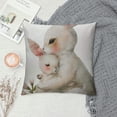 thumbnail image 2 of Qinduosi Square Pillow Cover Cute Cartoon and with White Flower and Leaf Watercolor Throw Cushion Covers for Couch Chair Bedroom Inch Set of, 2 of 5