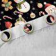 thumbnail image 4 of Homewish Lovely Xmas Snowman Black Out Curtains,Christmas Dessert Candy Cane Curtains Pack of 2 (42x63 Each),White Black Red Bedroom Curtains For Girl Teens,Breathable Home Decor, 4 of 6