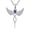 sliver, variant on TANGPOET Guardian Angel Necklaces for Women Sterling Silver Angel Wings Pendant February Amethyst Birthstone Jewelry Birthday Gifts